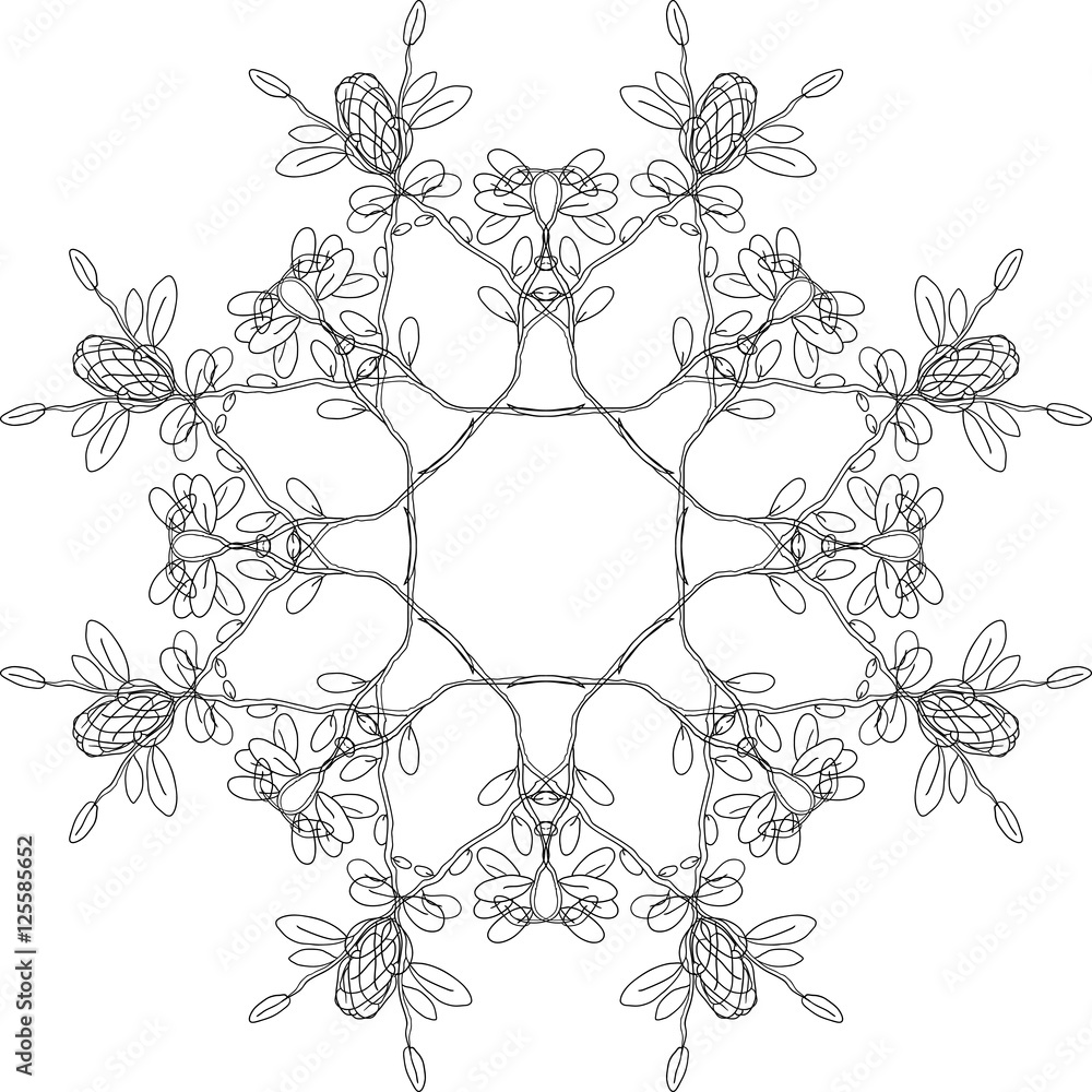 Fototapeta premium Abstract doodle frame