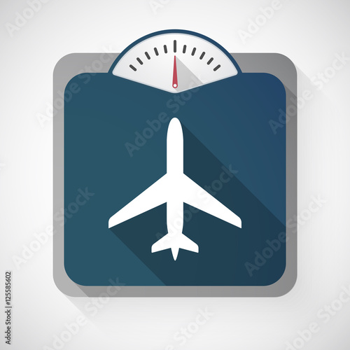 Long shadow weight scale with a plane