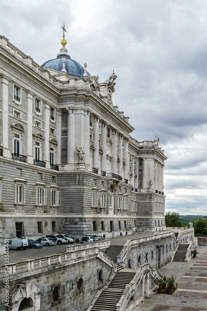 Spanish Royal Palace (Palacio Real) in Madrid, Spain.