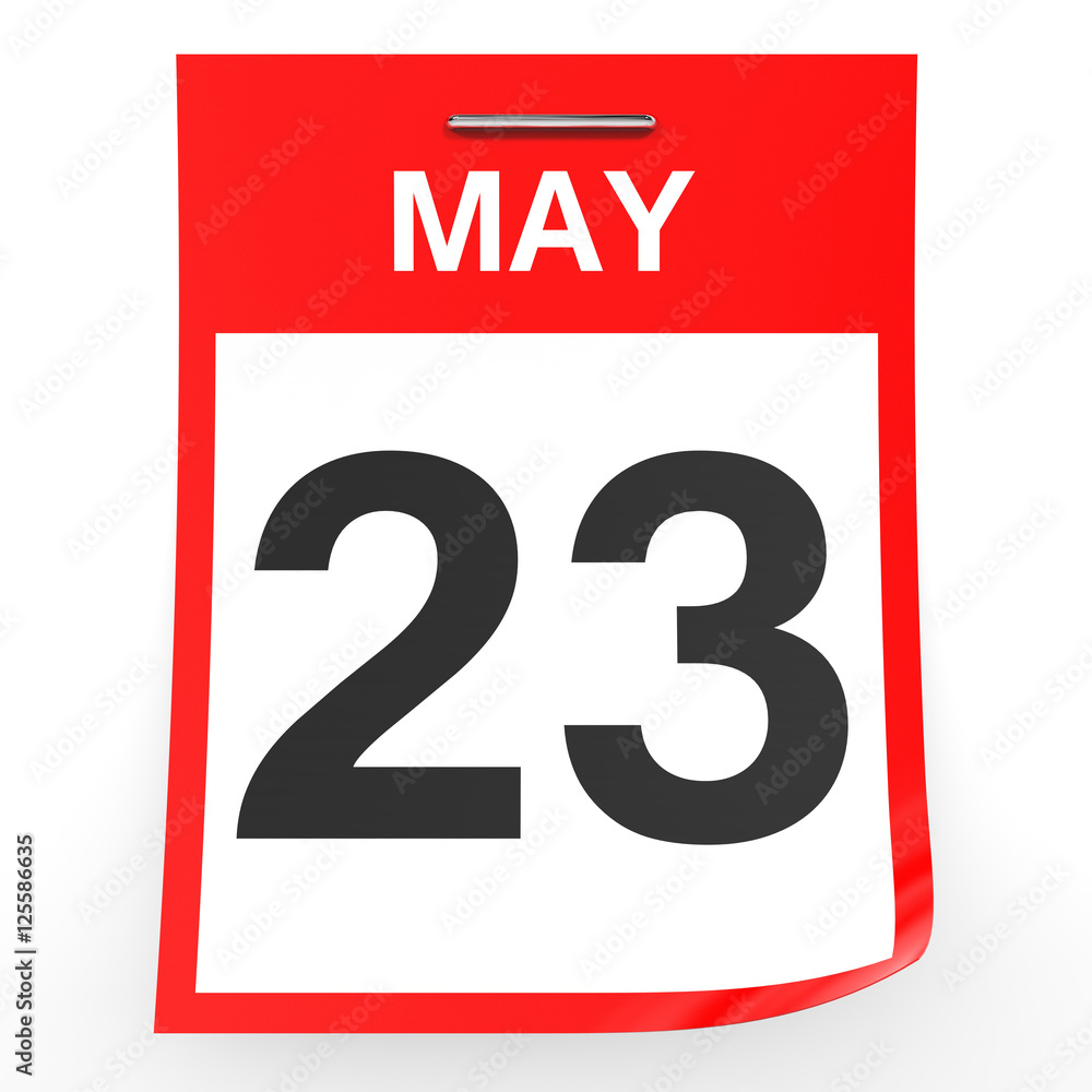 May 23. Calendar on white background. May 23. Calendar on white background.