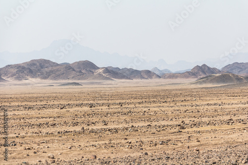 In the sandy arabic desert in egypt, Hurghada