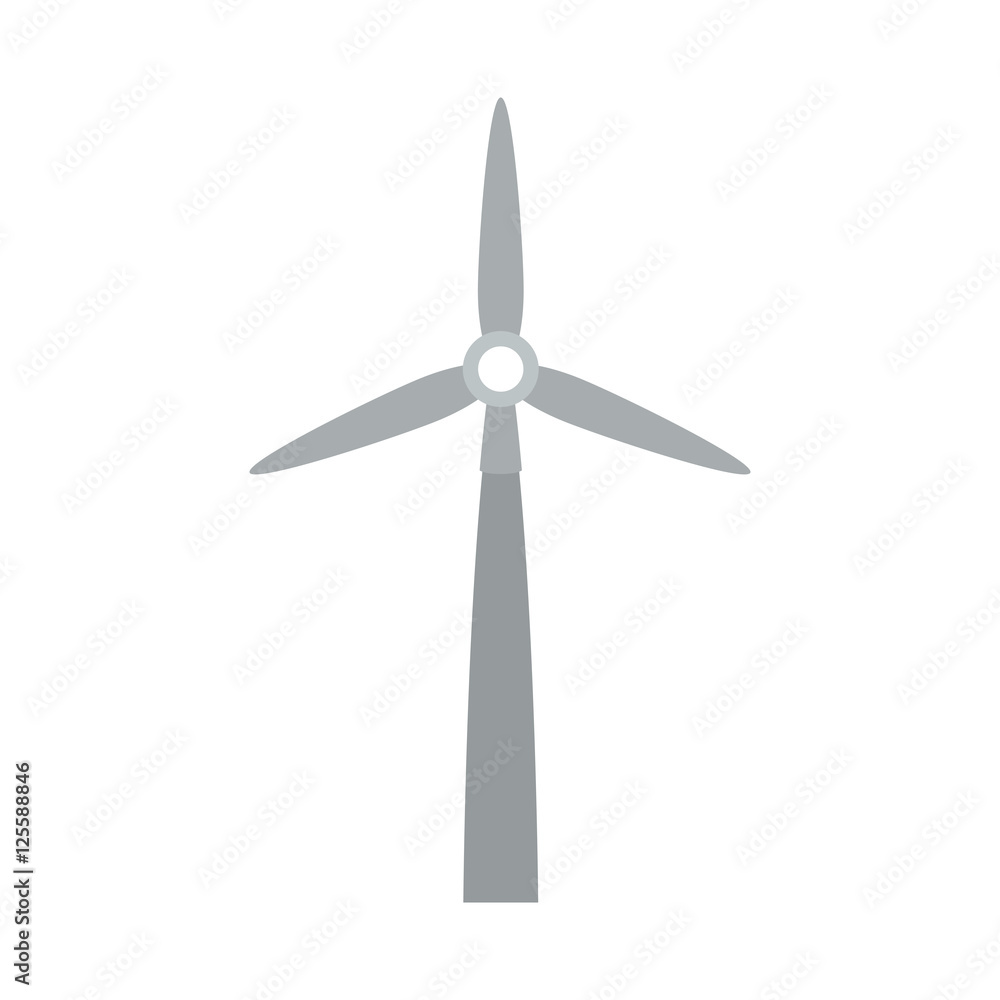 gray silhouette wind power generator vector illustration gray silhouette wind power generator vector illustration