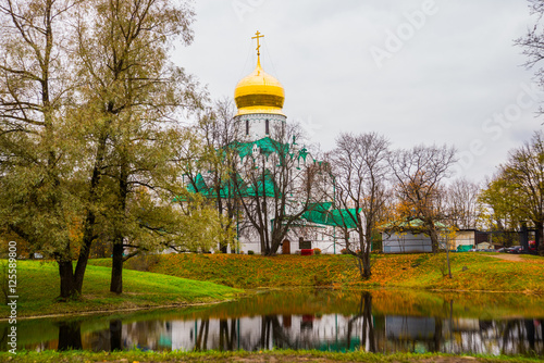 Pushkin, Saint-Petersburg, Russia. The Orthodox Church Feodorovsky sovereign's Cathedral in Tsarskoye Selo photo