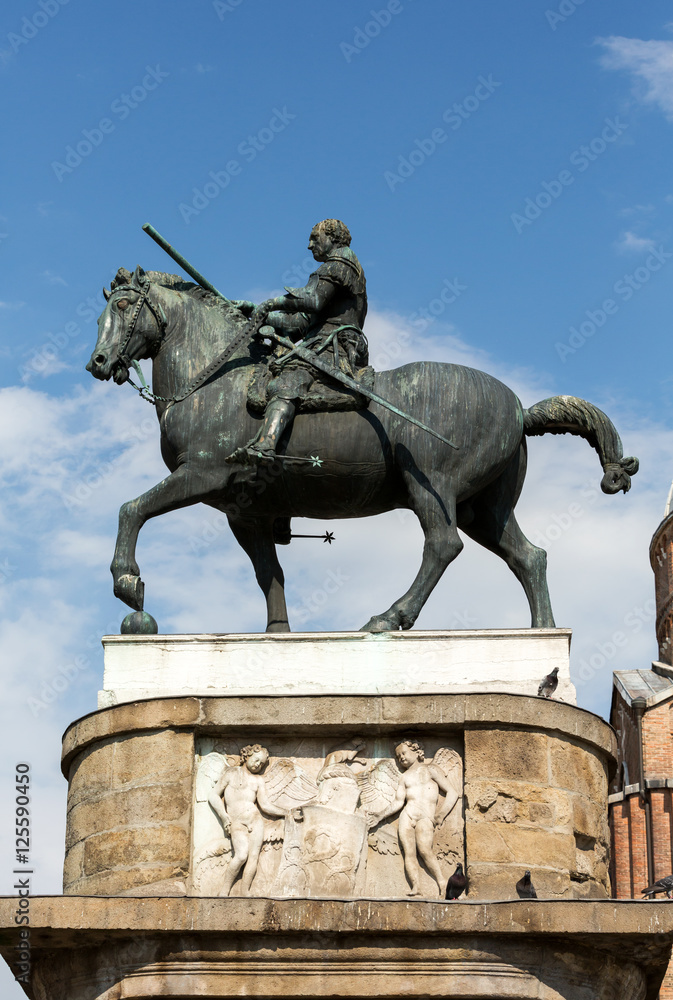 Equestrian statue of Gattamelata in Padua, Italy