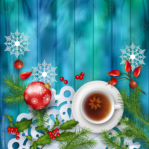 Christmas Tea Party Background