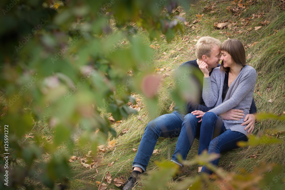 Young happy couple in love outdoors Young happy couple in love outdoors