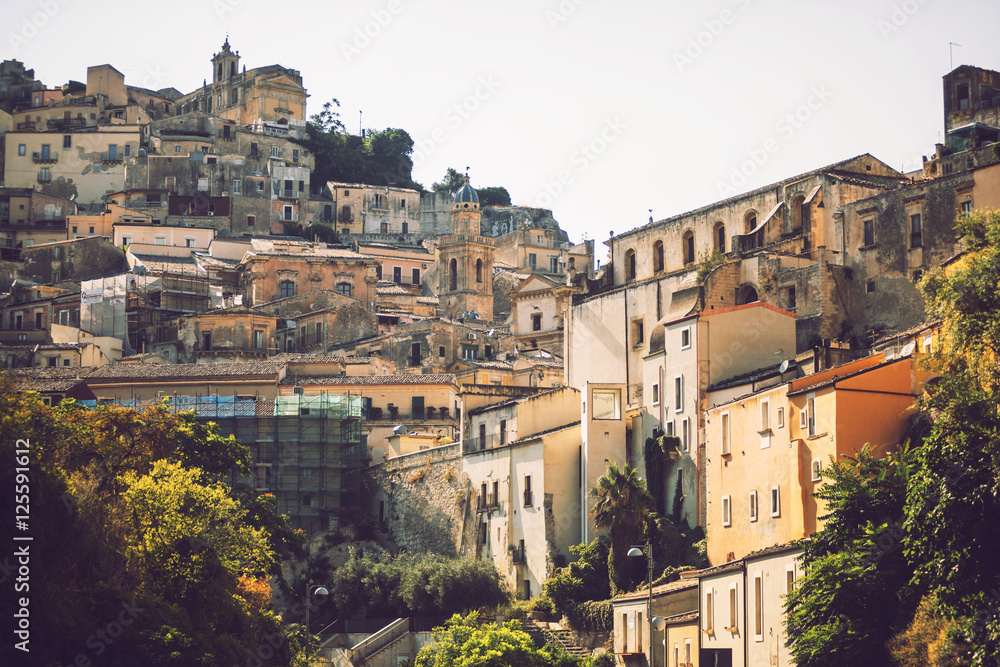 View of Ragusa, Sicily, Italy