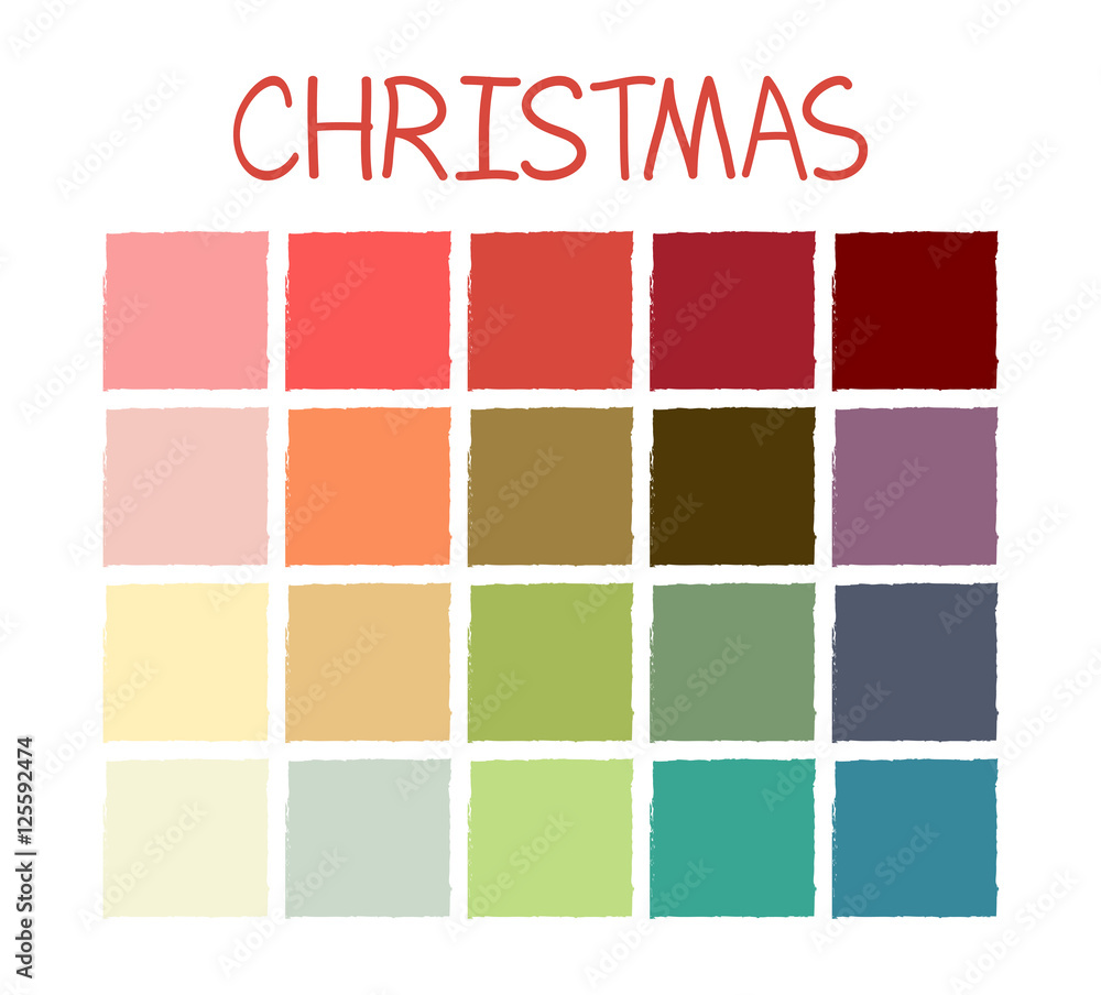 Vecteur Stock Christmas Colorful Tone Colors. Palette Scheme Pastel Vintage  Colors. without Code. Vector Illustration | Adobe Stock
