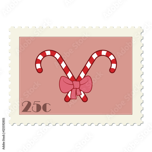 Fancy candy cane stamp