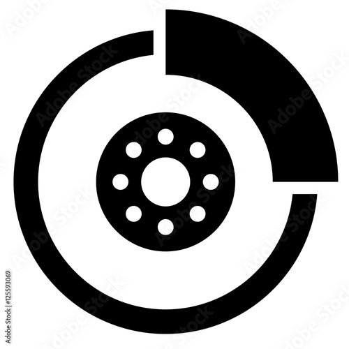 Brake disc car, motorcycle component symbol - Car, motor service