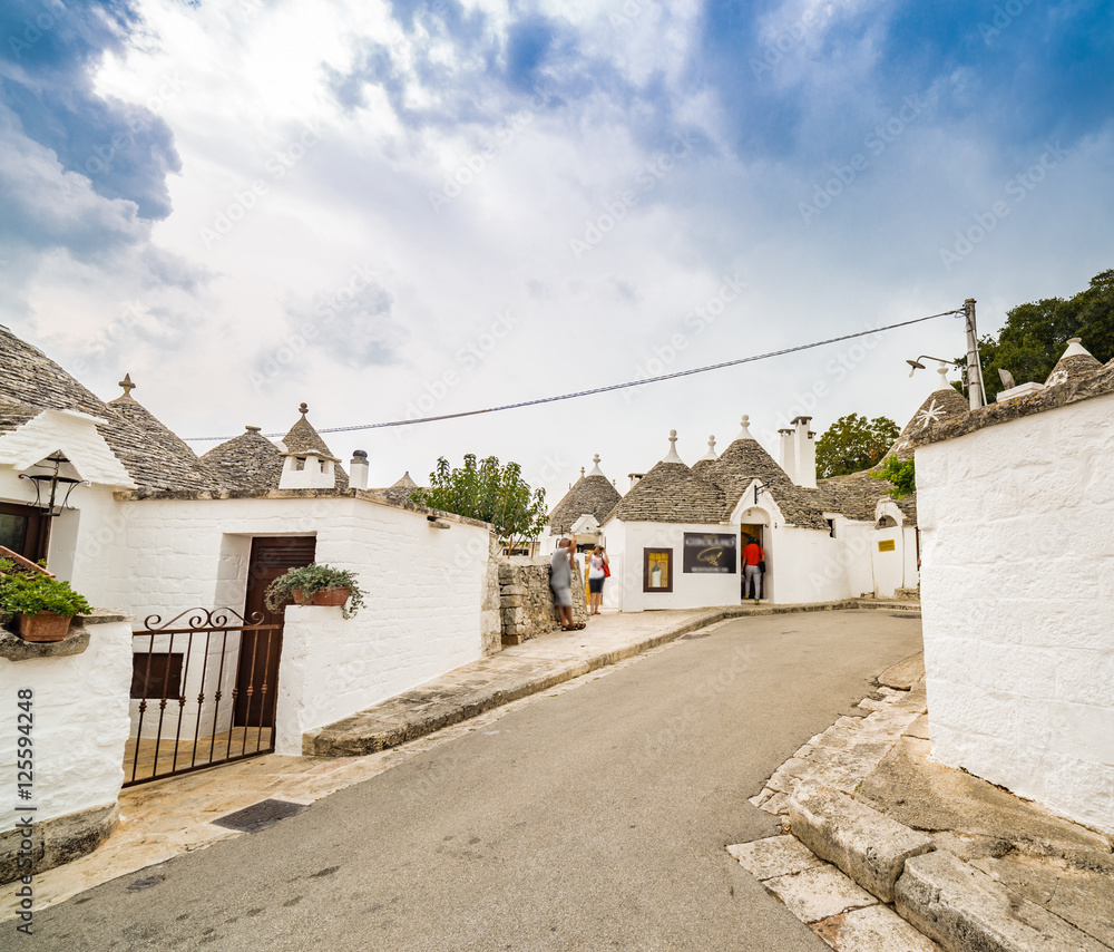 conical roofs of the trulli of Alberobello