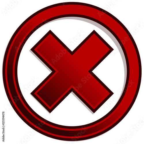 Cross, X symbol, icon(Failure, error, rejection, forbidden, dele