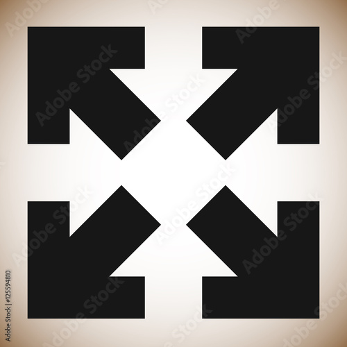 Arrows in 4 direction - Resize, align, maximize concept icon