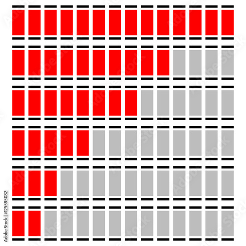 Progress, level indicators - Gauges, meters in sequence