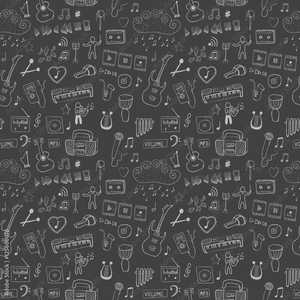 Music symbols. Seamless pattern Music symbols. Seamless pattern