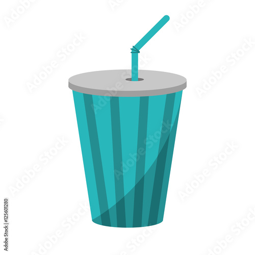Soda icon. Drink cola cold liquid and beverage theme. Vector illustration