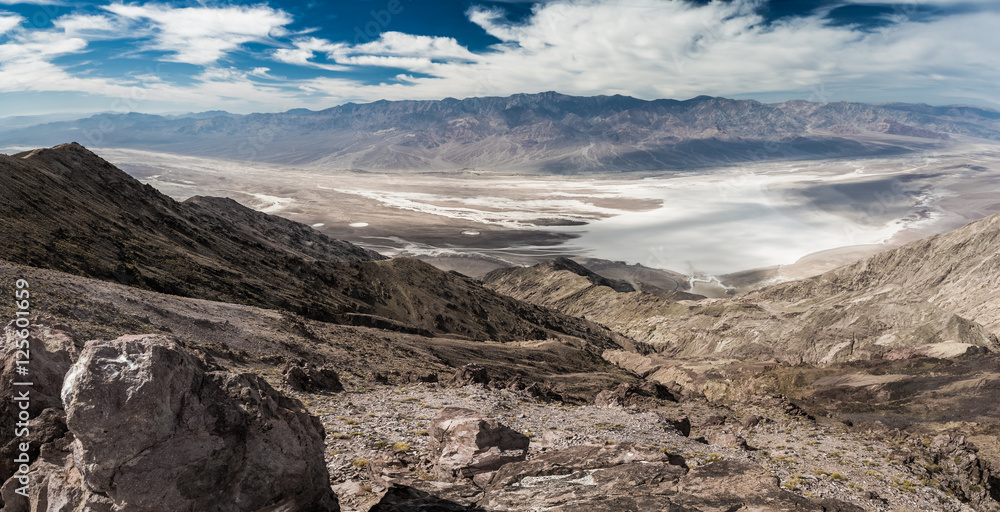 Panorama of the Death Valley at sunny day, USA