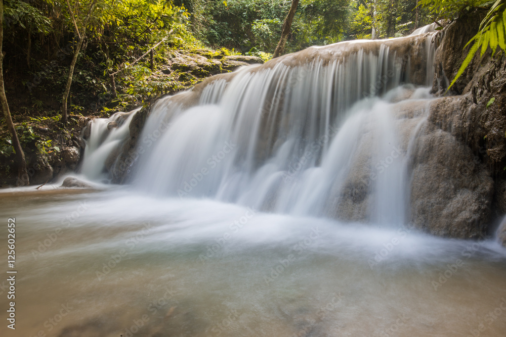 Pu Kaeng waterfall the most beautiful limestone waterfall in Chiangrai province of Thailand. Pu Kaeng waterfall the most beautiful limestone waterfall in Chiangrai province of Thailand.
