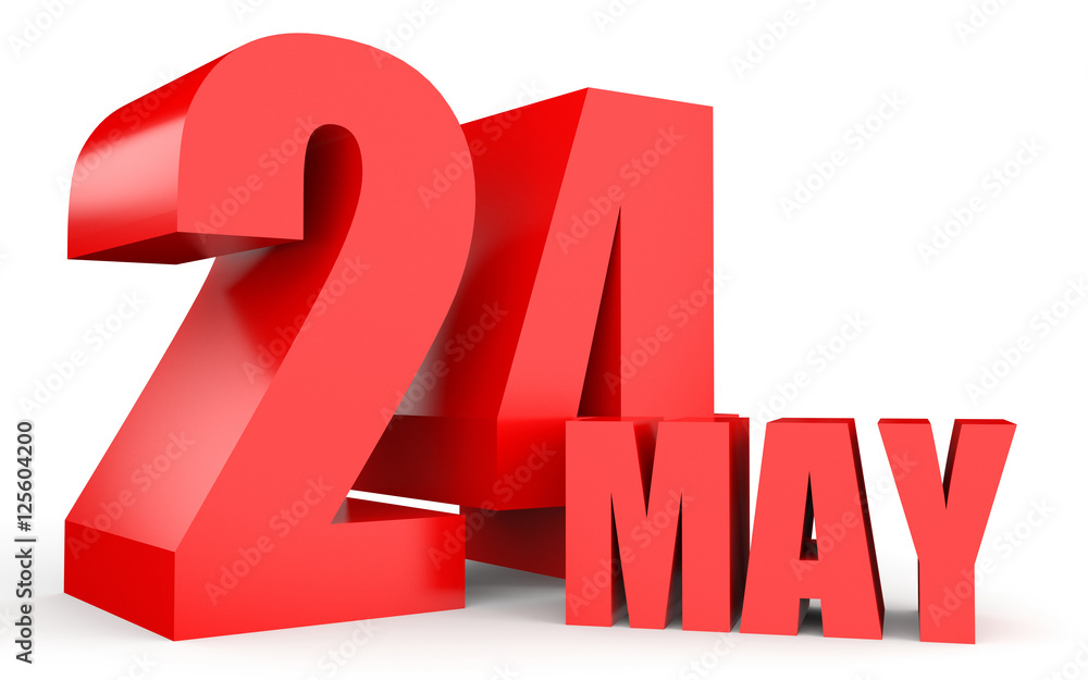 May 24. Text on white background. May 24. Text on white background.