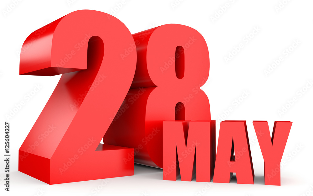 May 28. Text on white background. May 28. Text on white background.