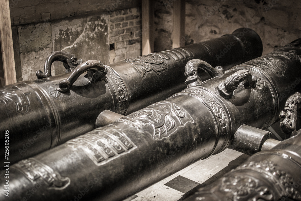 Cannons on display
