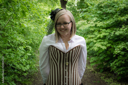 Woman in corset