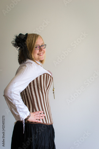 Woman in corset