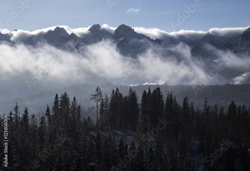 Tatra mountains in winter  landscape