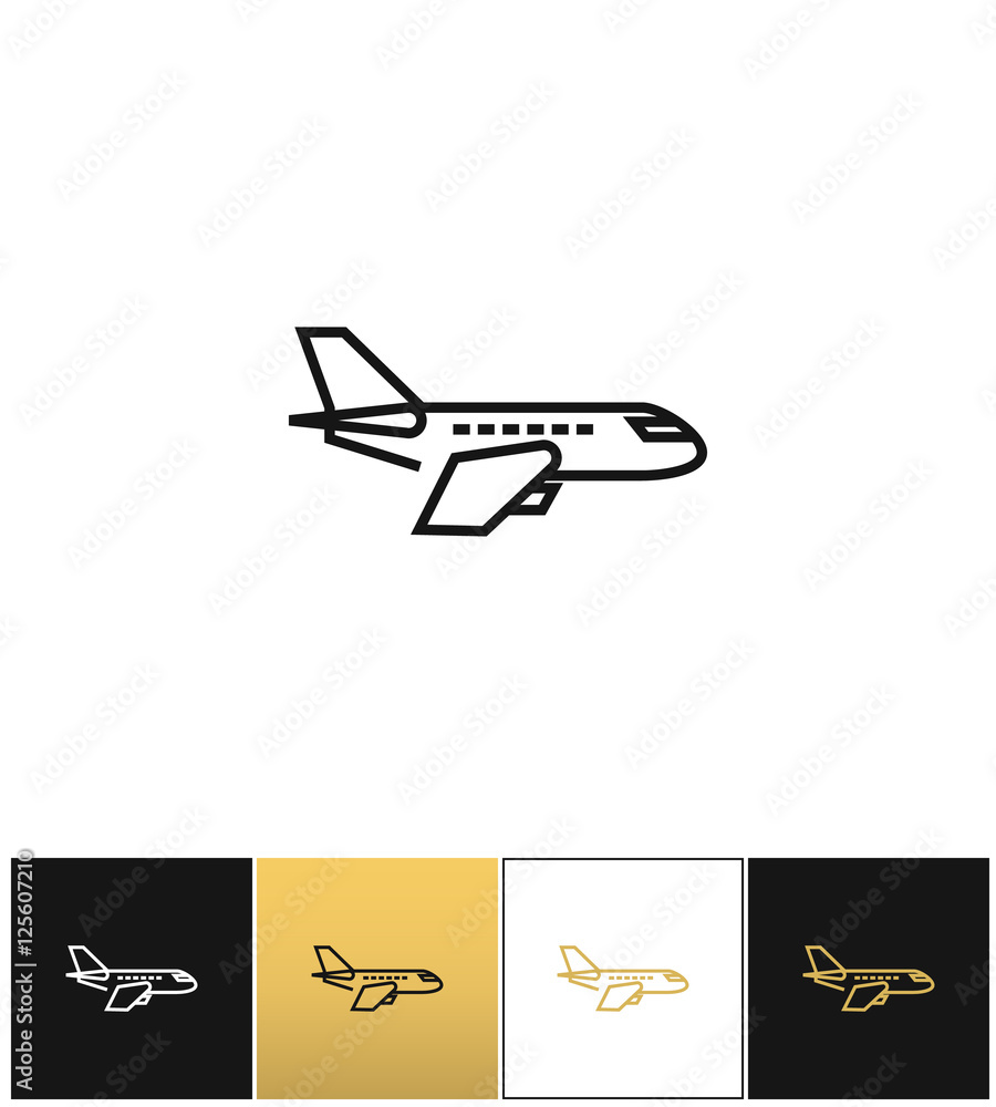 Air plane pictogram, jet or aeroplane vector icon