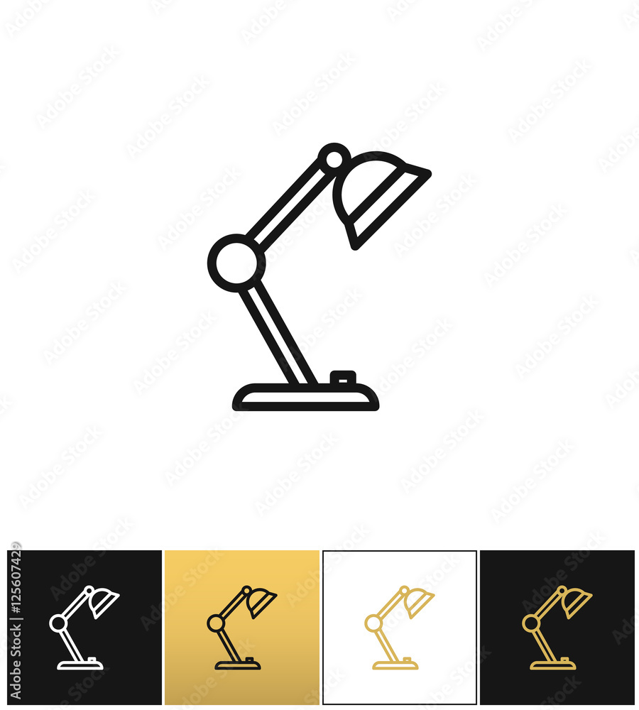 Table lamp sign or desk office lamps vector icon Table lamp sign or desk office lamps vector icon