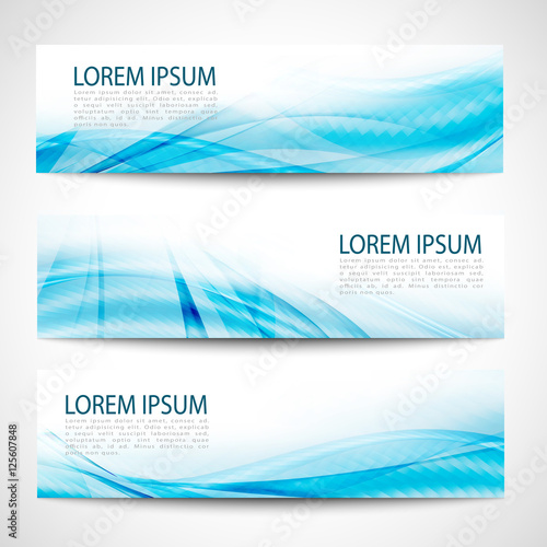 Abstract header blue wave white vector design