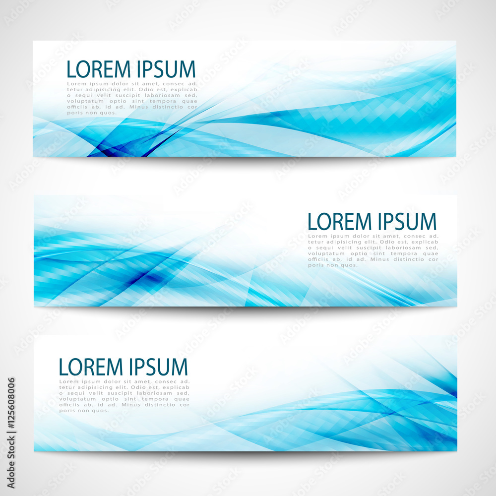 Abstract header blue wave white vector design Abstract header blue wave white vector design