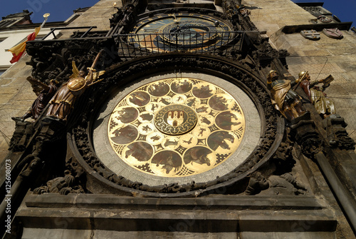 Detail of the Prague Astronomical Clock (Orloj) in the Old Town of Prague 