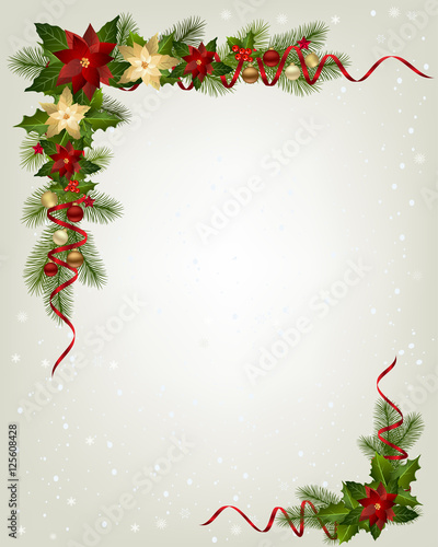 Christmas garland with fir branches