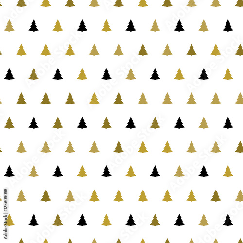 Christmas tree seamless pattern.