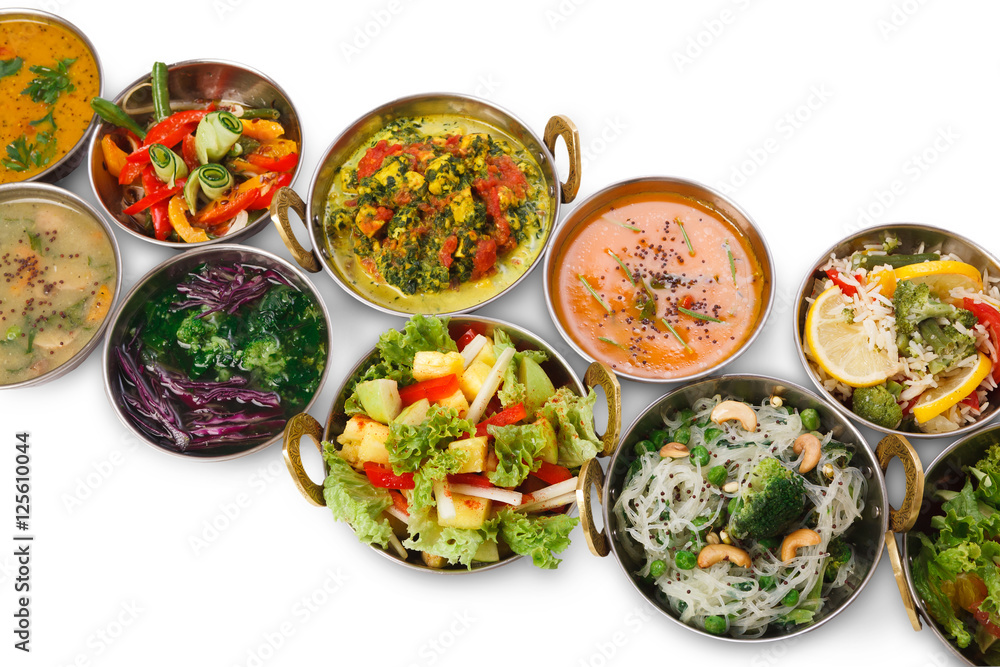 Vegan and vegetarian indian cuisine hot spicy dishes Vegan and vegetarian indian cuisine hot spicy dishes