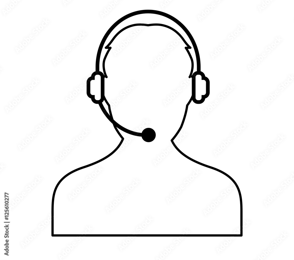 Call Center Man Icon Call Center Man Icon