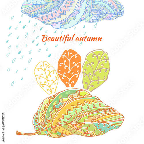 Vector doodle card