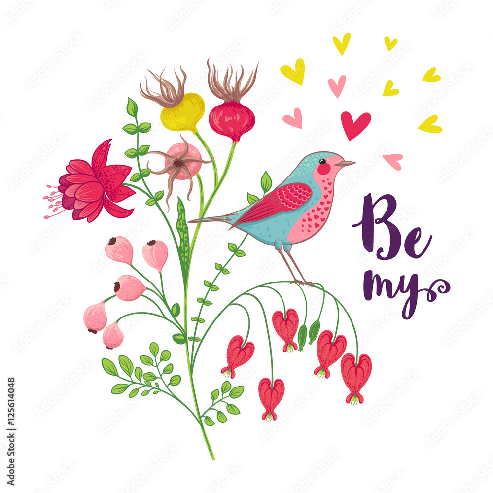 Be my card with bird.