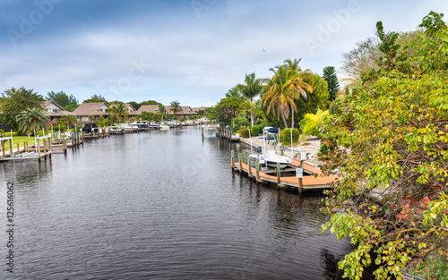 Canals and vegetation of Florida, USA