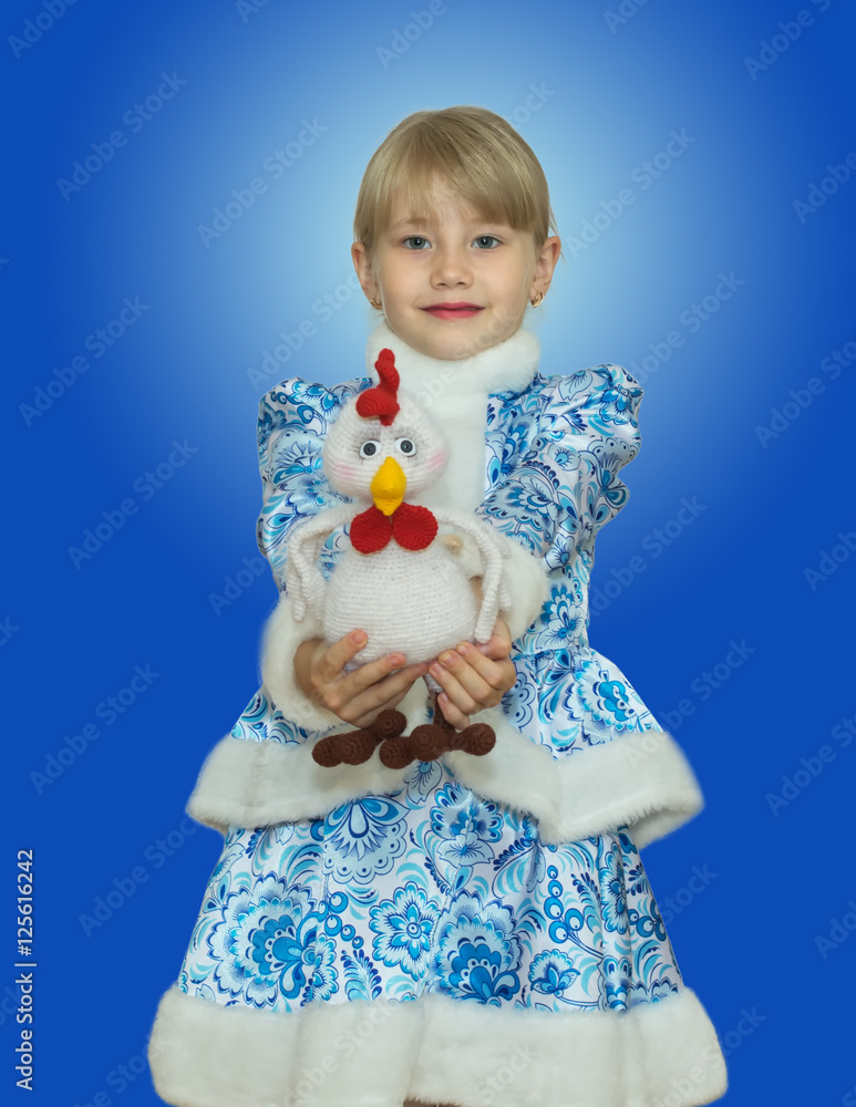 beautiful little girl in suit Snow Maiden. beautiful little girl in suit Snow Maiden.