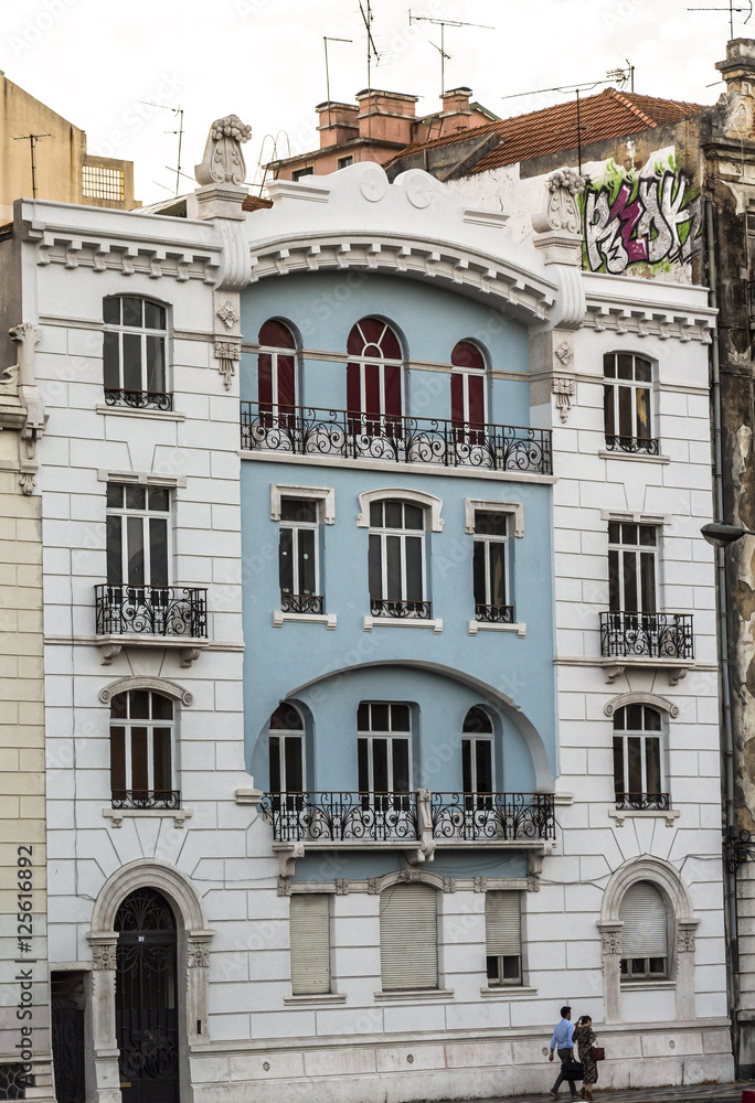 Traditional houses in center of Lisboa, Portugal
