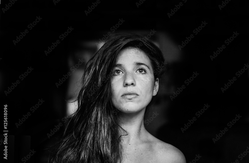 white woman's portrait white woman's portrait