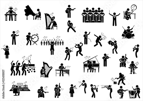 Piktogramme zum Thema Musik