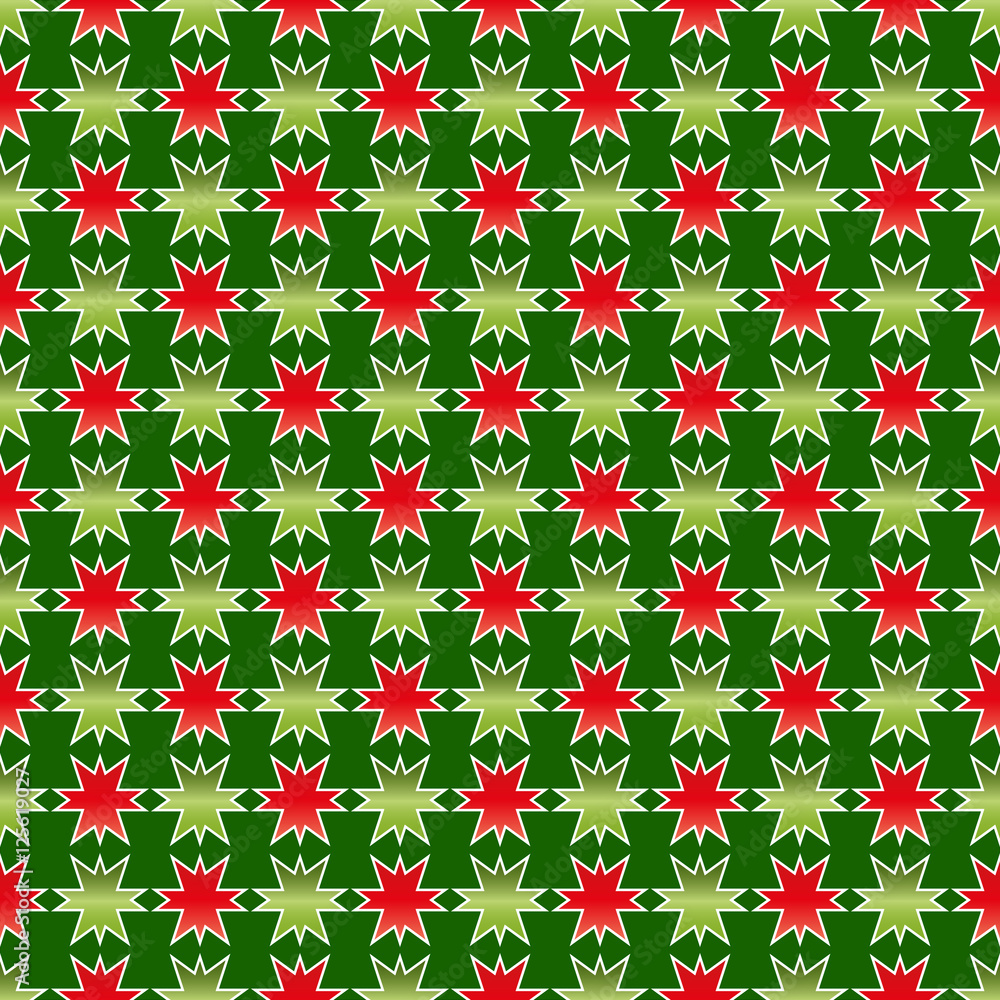 Christmas decorative seamless vector background - green and red stars
Christmas decorative seamless vector background - green and red stars