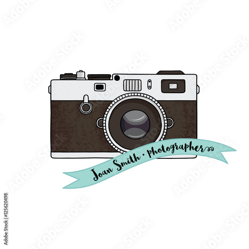 Retro camera illustration.