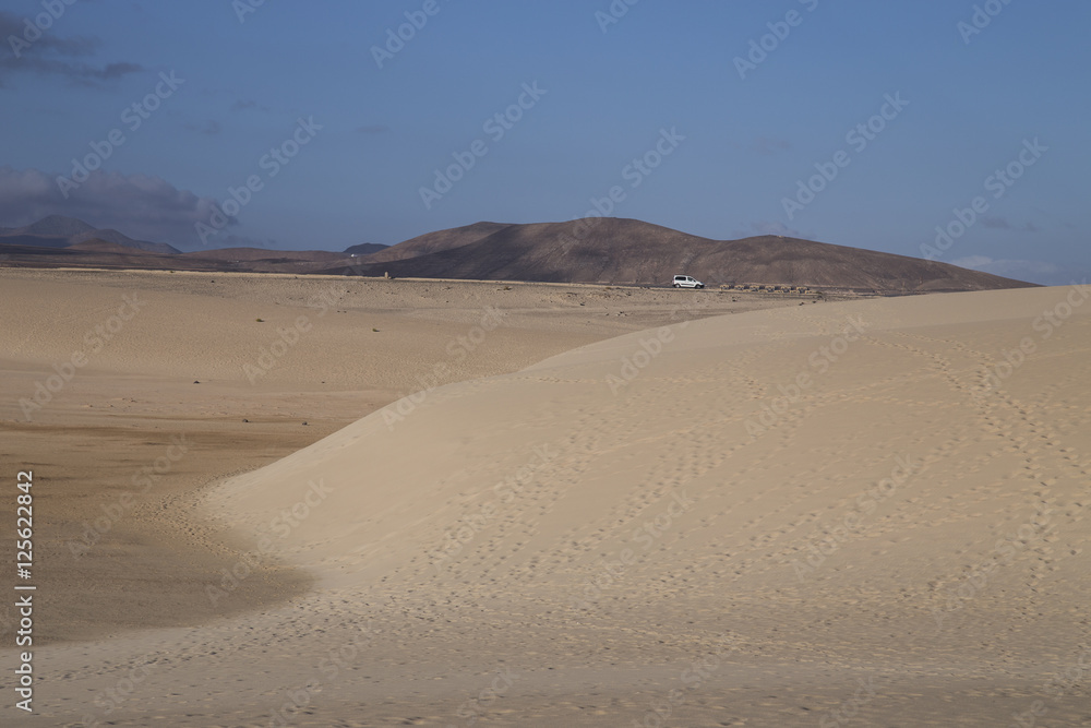 Desert of Fuerteventura Island, Canary Islands, Spain, Europe Desert of Fuerteventura Island, Canary Islands, Spain, Europe