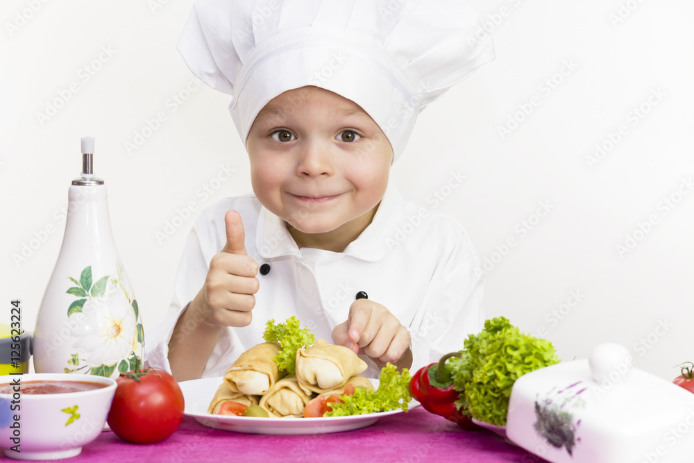 chef cooked pancakes with a stuffing chef cooked pancakes with a stuffing