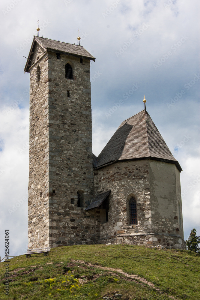 Chapel at Vigiljoch, Meran, Vinschgau, South Tyrol, Italy