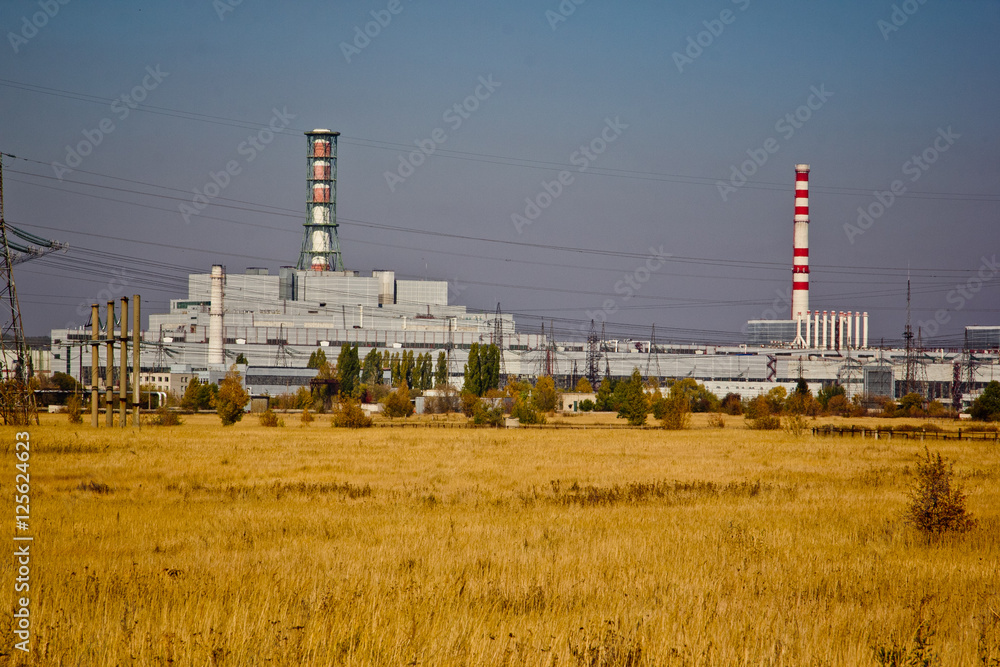 Kursk nuclear power plant in autumn